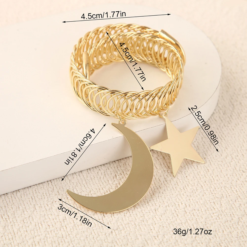 Retro Simple Style Star and Moon Curtain Buckle Window Decoration Accessories