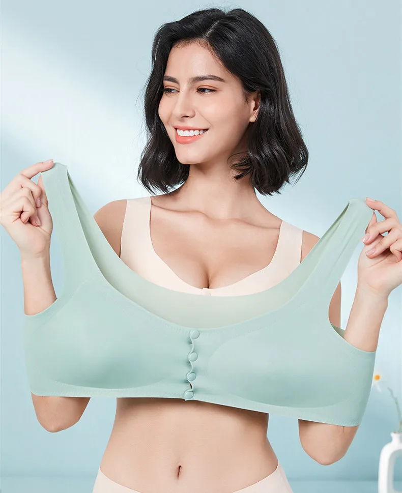 M-5XL Breastfeeding Bras Maternity Nursing Bra Feeding Underwear For Pregnant Women Seamless Ice Silk Bra