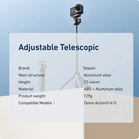 TELESIN Mini Selfie Stick Tripod Portable Quick Release Aluminum alloy Stand for GoPro DJI Osmo Action Camera Hand Grip - Image 6