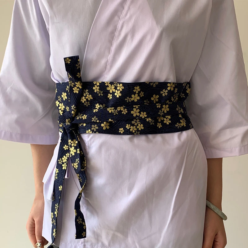 Japanischen Stil Gürtel Chinesische Sushi Restaurant Kellner Chef Taille Gürtel Retro Kimono Korsett Taille Obi Kleid Schärpe Riemen Hanfu Gürtel – Detail 2