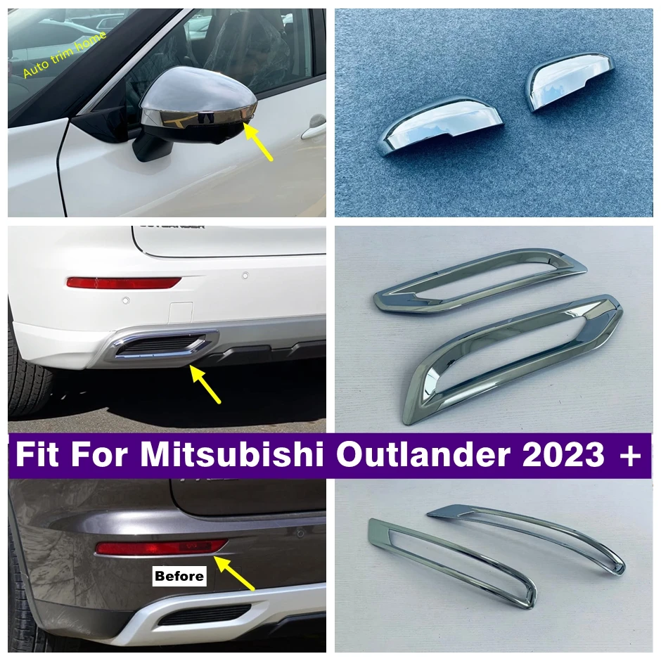 

Side Door Rearview Mirror / Rear Bumper Fog Lights Lamps Decor Cover Trim Fit For Mitsubishi Outlander 2023 2024 Accessories