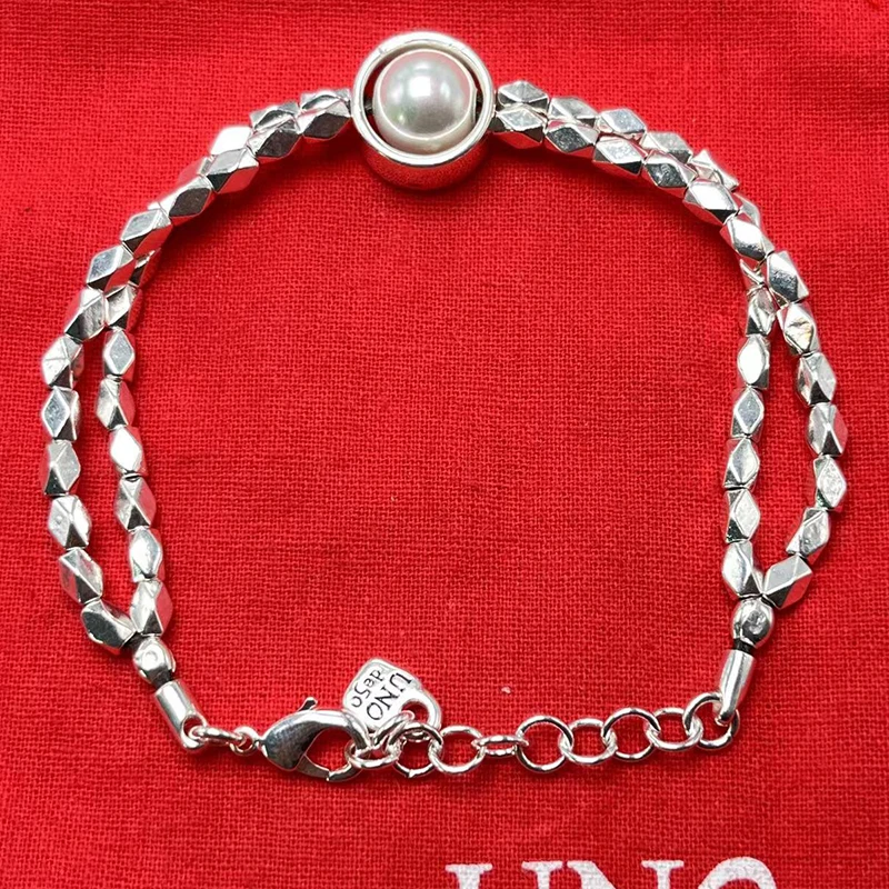 

Новинка 2023, самый продаваемый модный и изысканный браслет unode 50 с бусинами в Европе и Америке, Женская романтическая Подарочная сумка для ювелирных изделий