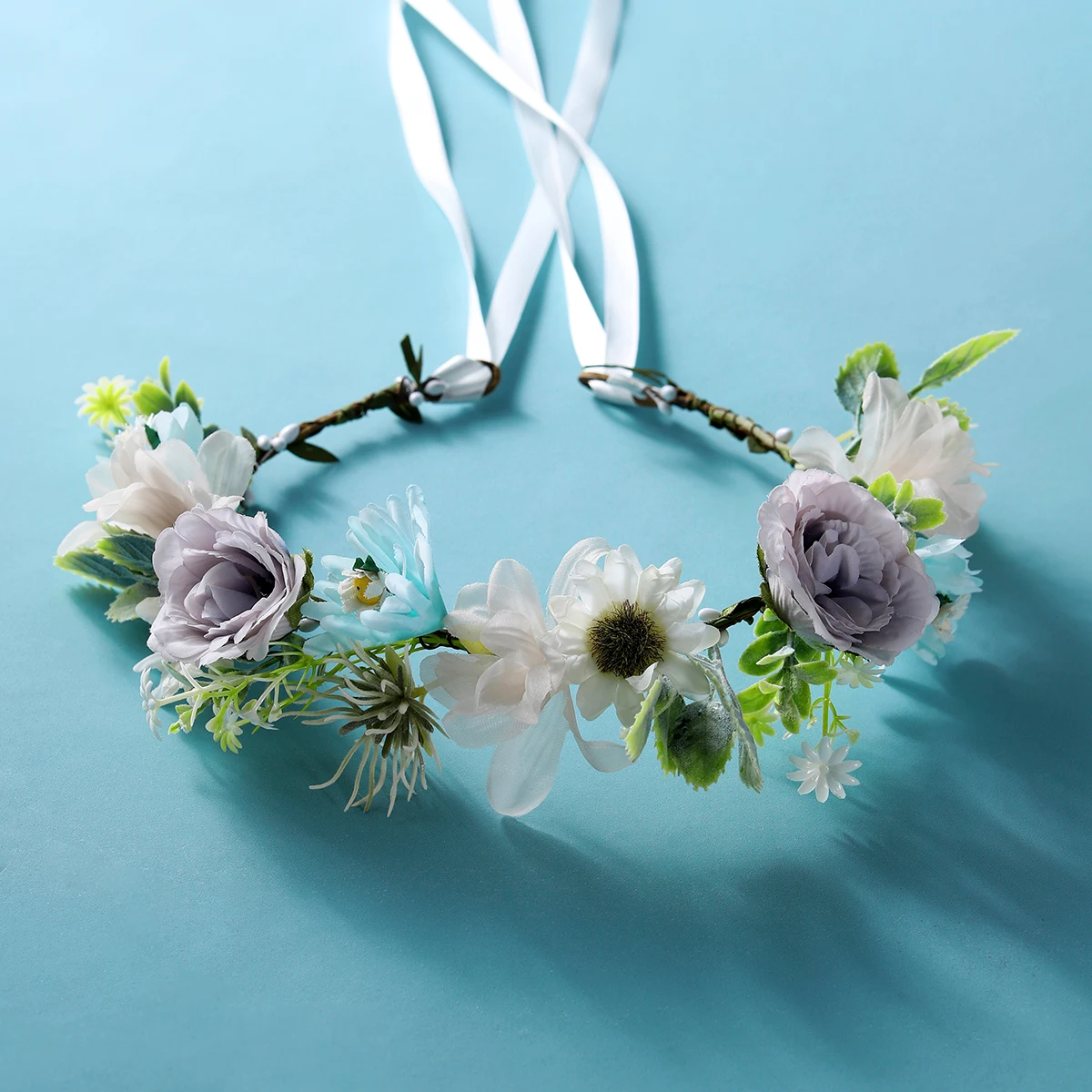 

Itacazzo Bridal Headwear Flower Decorated Hair Hoop&Suitable for Women's Birthday Party Photography Props