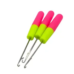 Pink Latch Hook Crochet Needle Set for Hair Weaving (3 Pieces, 5.7mm) (3 pcs)
