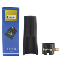 Premium Saxophone & Clarinet Mouthpiece Ligature with Leather Cap - Woodwind Instrument Accessory (Tenor)
