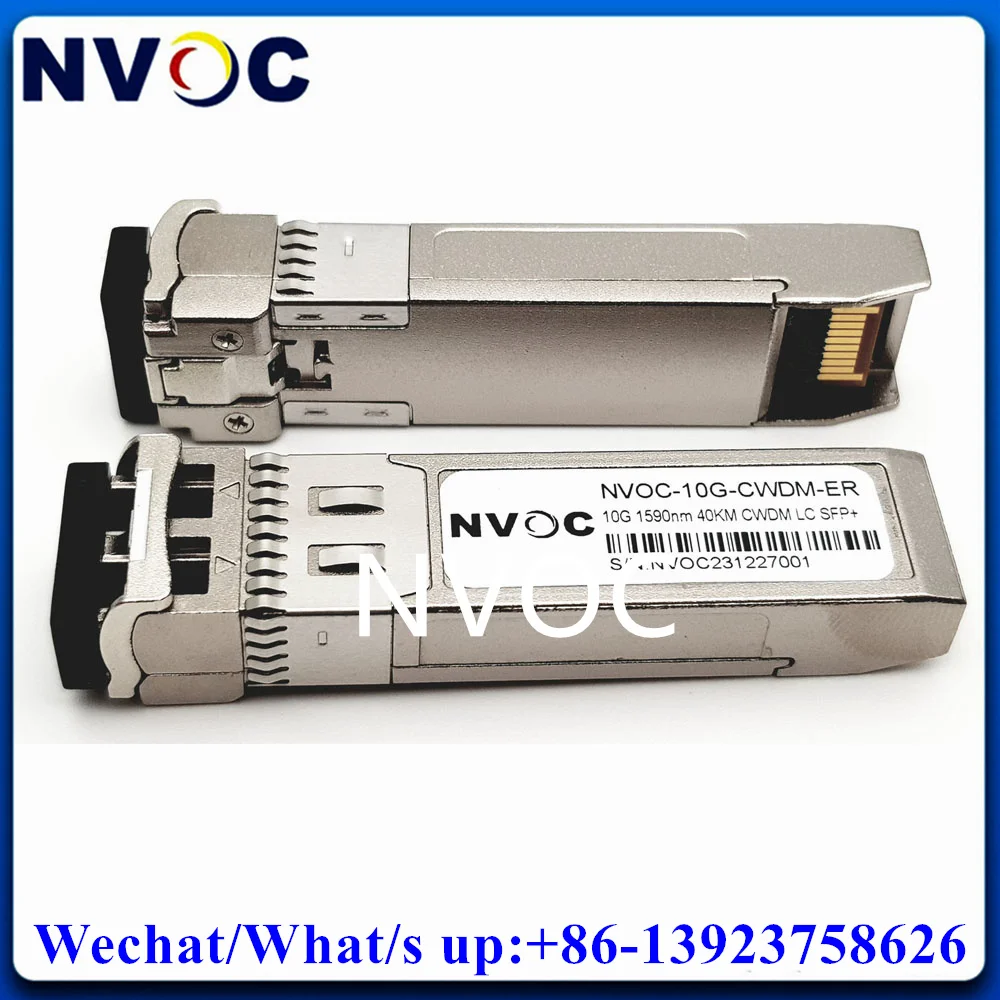 Ricetrasmettitore 2Pcs 10Gbase Cwdm Sfp +, Modulo 10G 40Km 1590Nm Duplex Lc 40Km Per Interruttore D-Link /Cisco/Mikrotik/Huawei/Hp/Broadcade