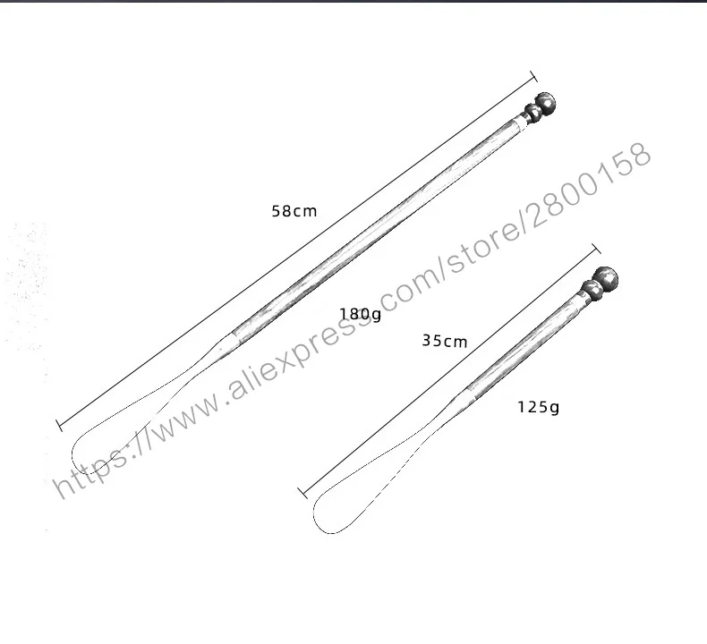58 cm 35 cm Sandelholz Holz Professionelle Schuhlöffel Flexible Lange Griff Schuhlöffel Nützliche Schuhheber Messing Schuhlöffel Hause Werkzeuge – Detail 2