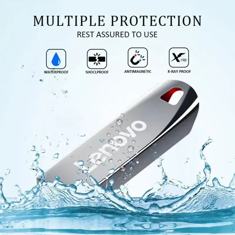 Lenovo Original 2TB 1TB 512GB Usb3.0 Flash Drives High Speed Metal Pendrive Portable Waterproof Memoria Usb Flash Disk