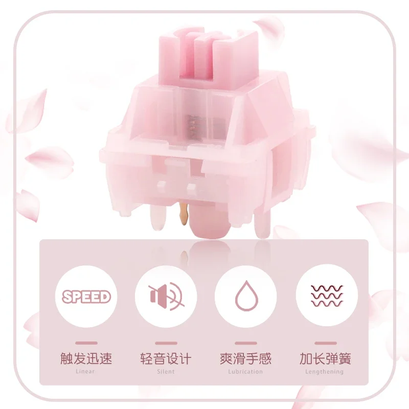 HMX Mage Sakura Switch Linear Switch 45g 51g for Gaming Mechanical