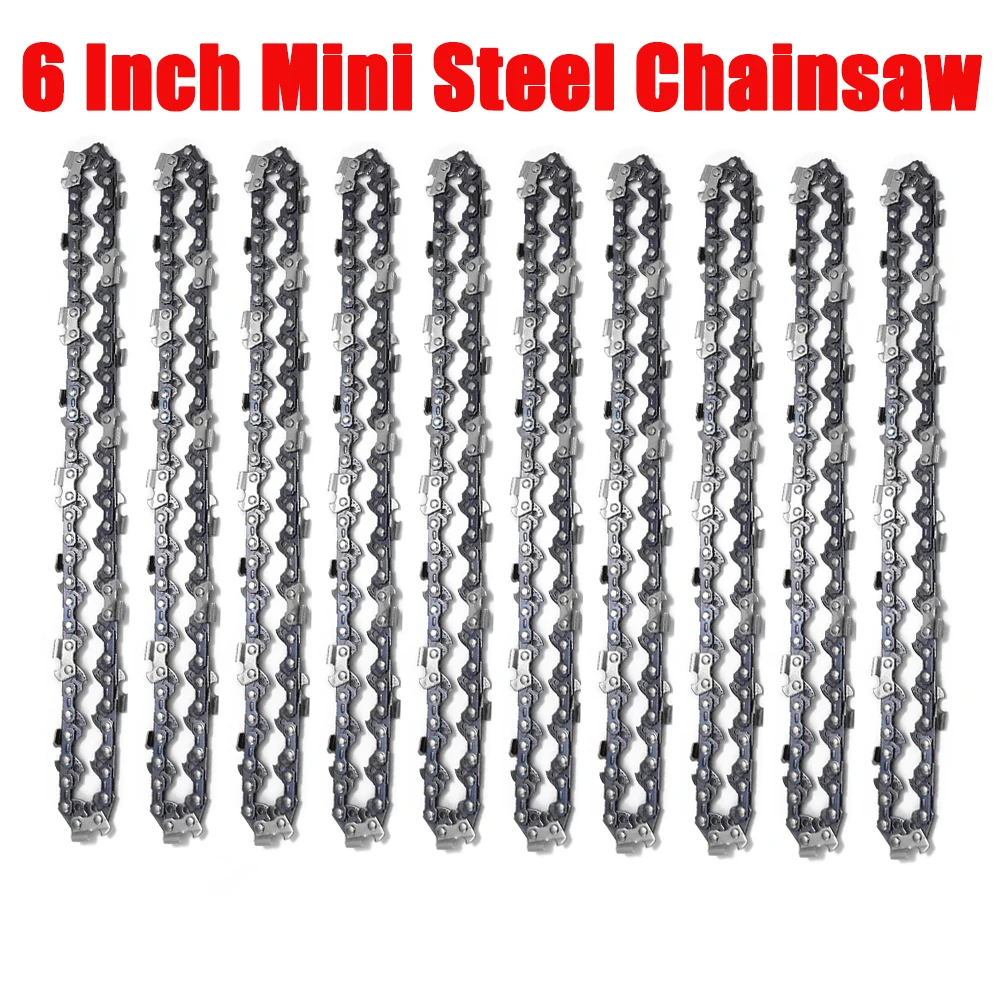 5 PCS/10 PCS/20 PCS 6 Zoll Mini Stahl Kettensäge Ketten Elektrische Kettensägen Zubehör Praktische Kette Ersatz für Elektrische Kette