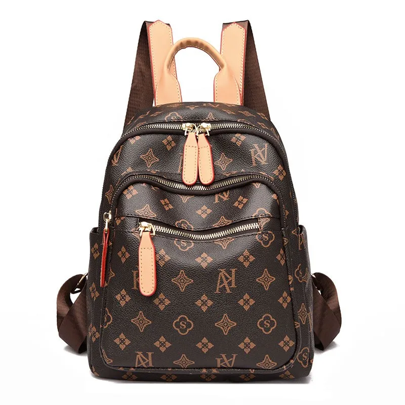 LV Louis Vuitton Fashion classic print backpack large capacity leisure