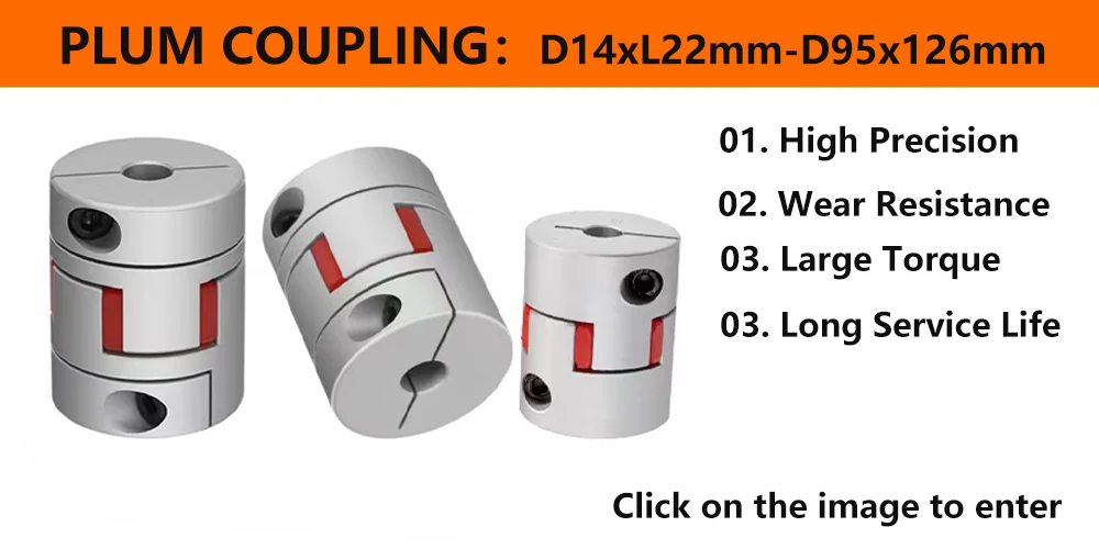 D45 L55 Backenwellenkupplung Spider Flexibler Motor Aluminium Pflaume Flexible Kupplung Encoder-Anschluss Bohrung 8 mm-25 mm – Detail 1
