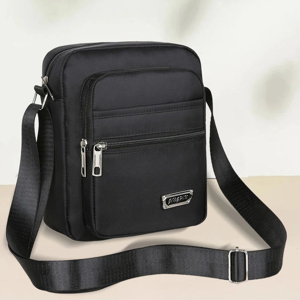 

Simple Casual Crossbody Bag Men's Nylon Small Shoulder Bag Oxford Messenger Phone Side Sling Bag Large Satchel Chest Pack