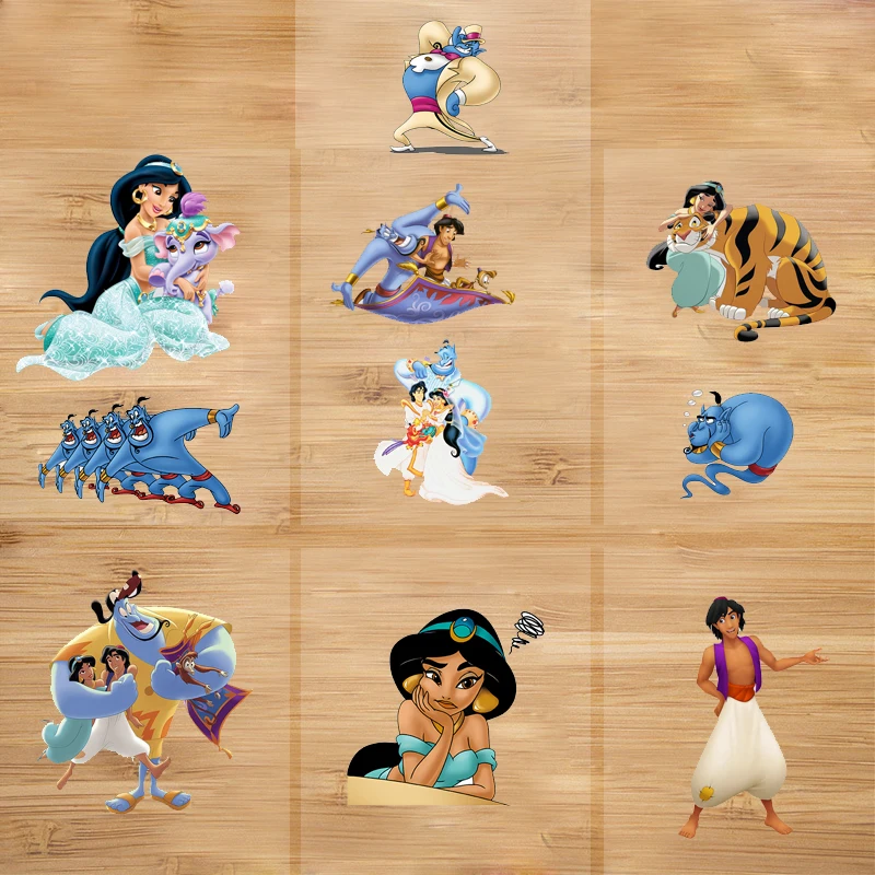 

Disney Princess Jasmine Aladdin Magic Lamp Patches for Clothing Heat Transfer Stickers for Girl Clothes T-shirt DIY Custom Patch