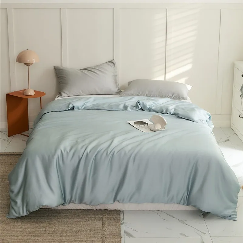 Bonenjoy Quilt Cover Super Soft Bedding 100% Lyocell Silk Comforter Cover Solid Color Duvet Cover funda nordica (No Pillowcase) 6