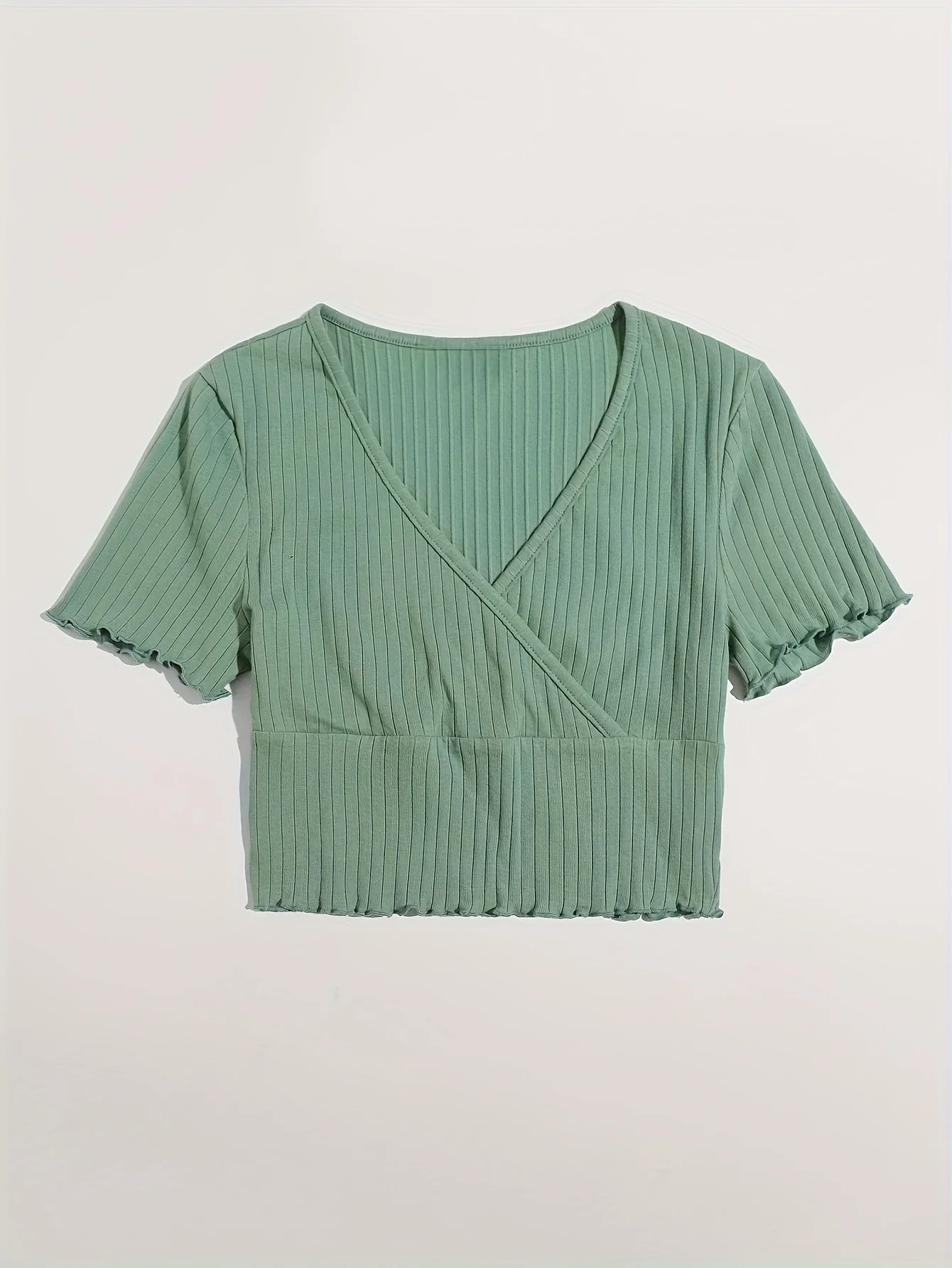 우아한 리브 니트 코튼 크롭 탑 통기성 신축성 & 시크 - 봄-여름-가을에 딱 맞는 선택