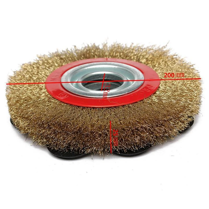 1 Pcs 180 Grit Fiber Wheel Polishing Disc 1 Set 8 Inch 200Mm Steel Flat Wire Wheel Brush Adaptor Rings