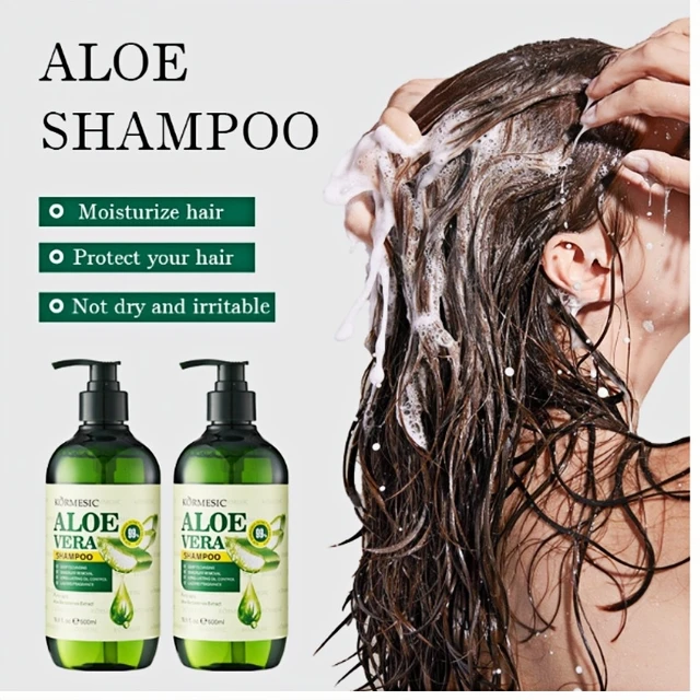 500 ml Aloe Vera-Shampoo, reich an großen Mengen Aloe Vera-Extrakt, frischer Duft, langanhaltender Duft, Tiefenreinigung, feuchtigkeitsspendendes Haar, schützt Ihr Haar ohne Austrocknung und Reizbarkeit, langlebige Ölkontrolle, unisex, kann auch als Geschenk für die Familie geschenkt werden
