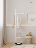 Household Simple Floor Clothes Rack Living Room Entrance Bag Coat Rack Modern Light Luxury 2