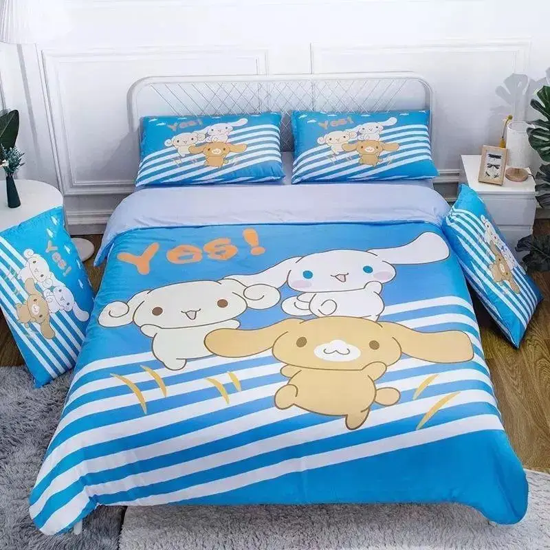 

Cinnamoroll bed sheet four-piece ins cartoon children's cute bed sheet quilt cover student dormitory three-piece set 1.2m Gift