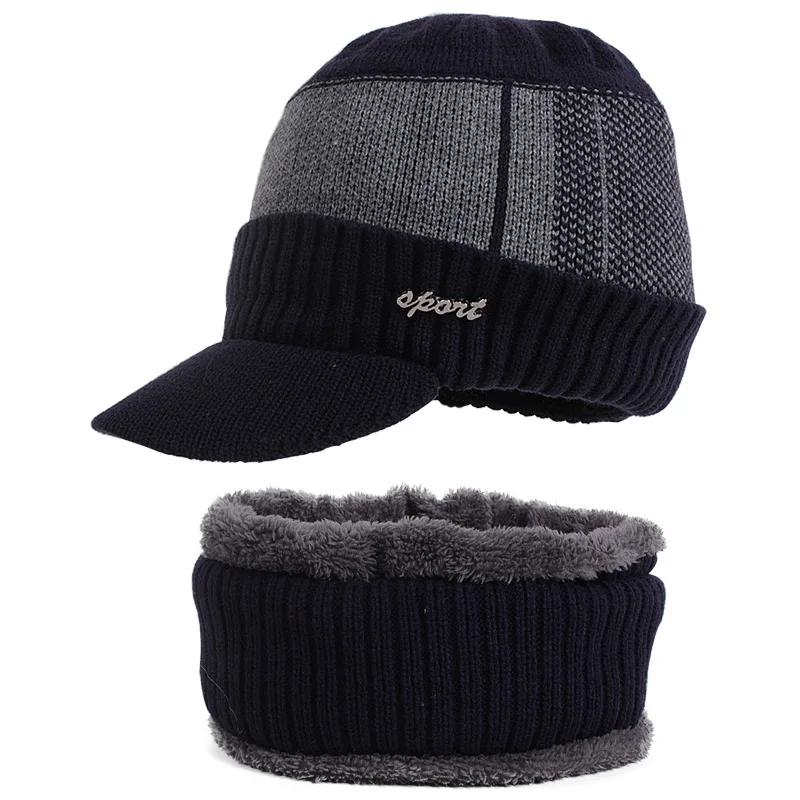 Hats For Skullies Beanie Winter Cap Men Women Wool Scarf Caps Set Balaclava Mask Gorras Bonnet Knitted Hat_voghion.com