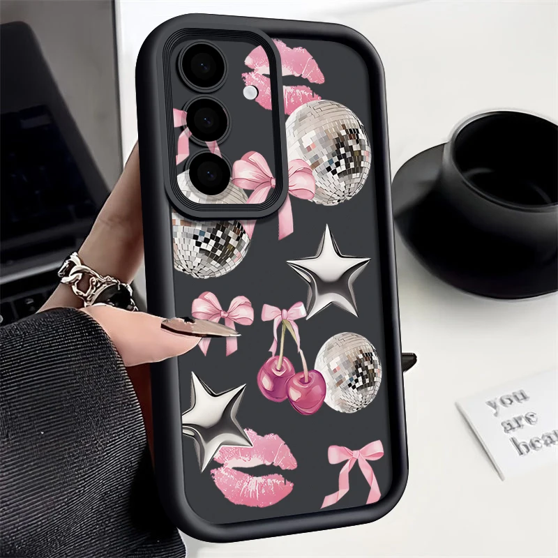 Cherry Star Light Ball Pattern Soft TPU Phone Case - Stylish and Protective Back Cover