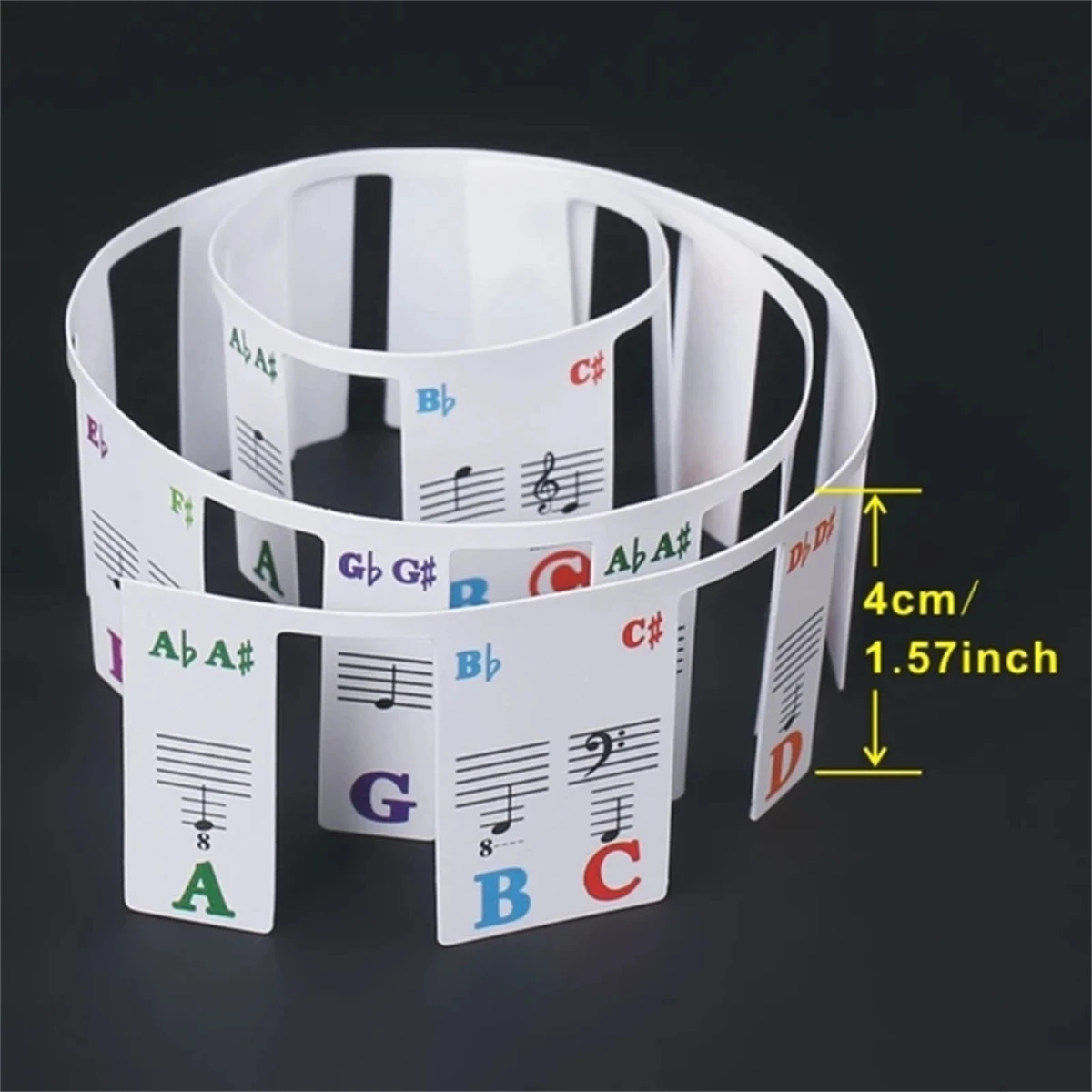 Electronic Piano Piano Keyboard Stickers Silicone Removable Note Labels for 88/61 Key Learning Beginner
