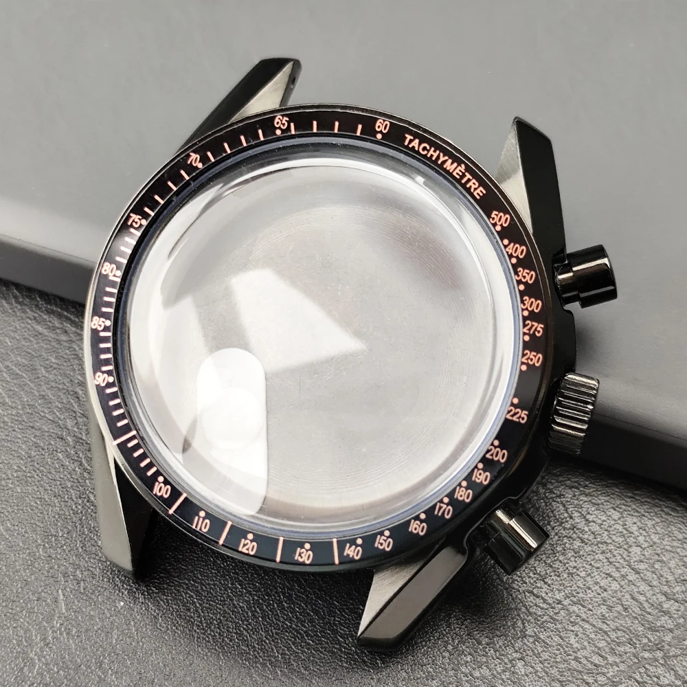 Stainless Steel Watch Case with Moon Back Cover and 20mm Strap Compatibility