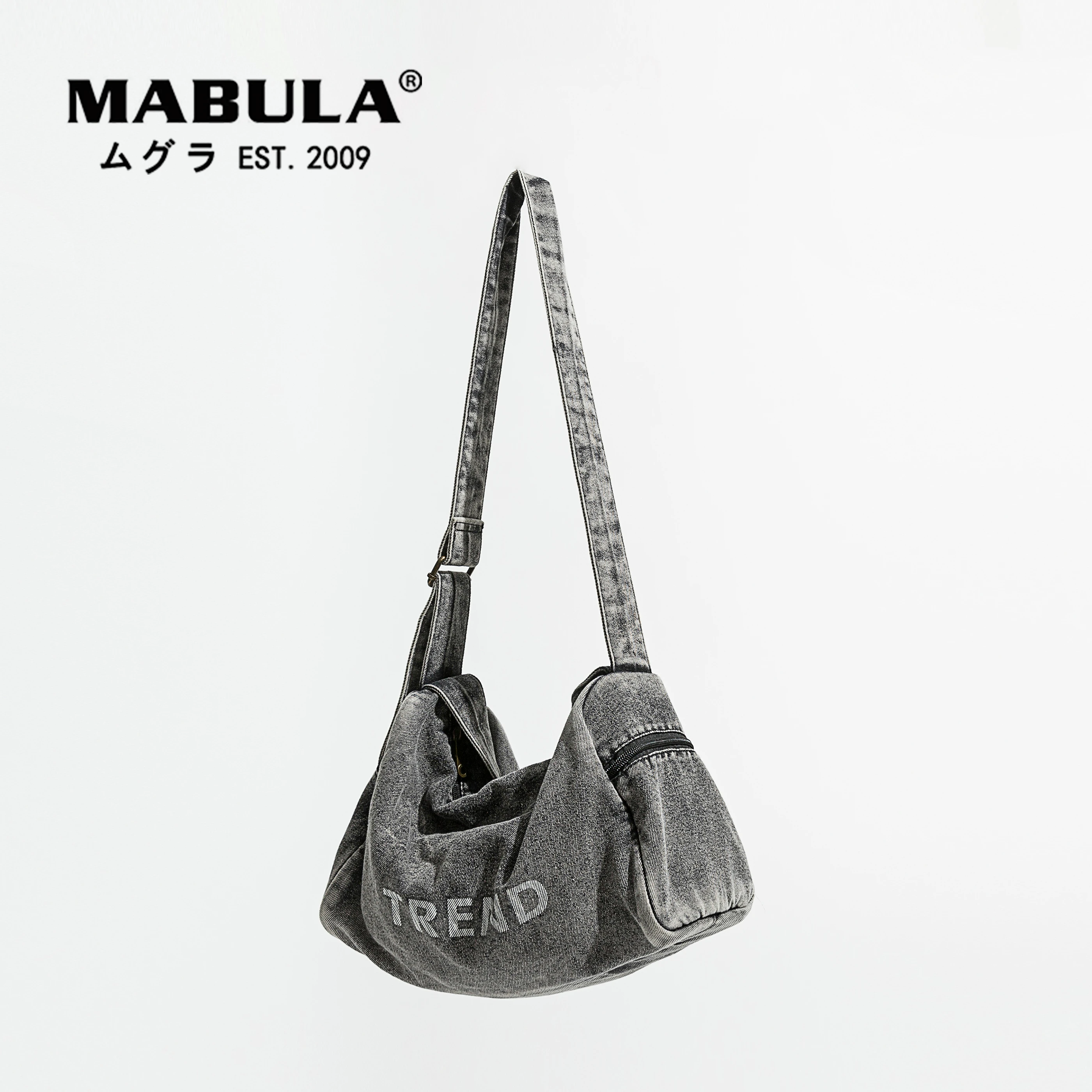 Mabula Casual Canvas Grote Bakken Unisex Denim Hobo Crossbody Vintage Messenger Bag Stevige Schoudertas| | - AliExpress