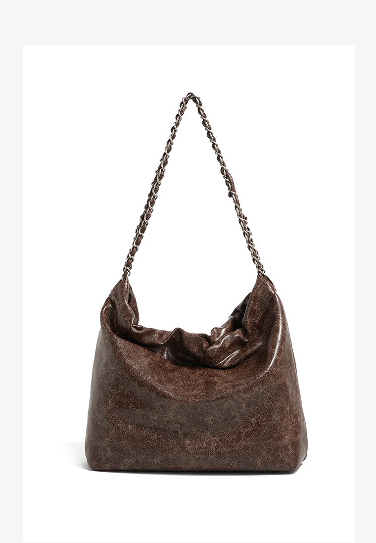 

Large Capacity Shoulder Armpit Bag Scrap Vintage Tote Bag