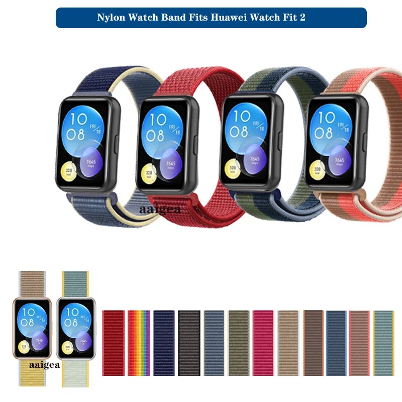 

76 Colors Nylon Strap Band Replacement Bracelet For Huawei Watch Fit 2 fit2