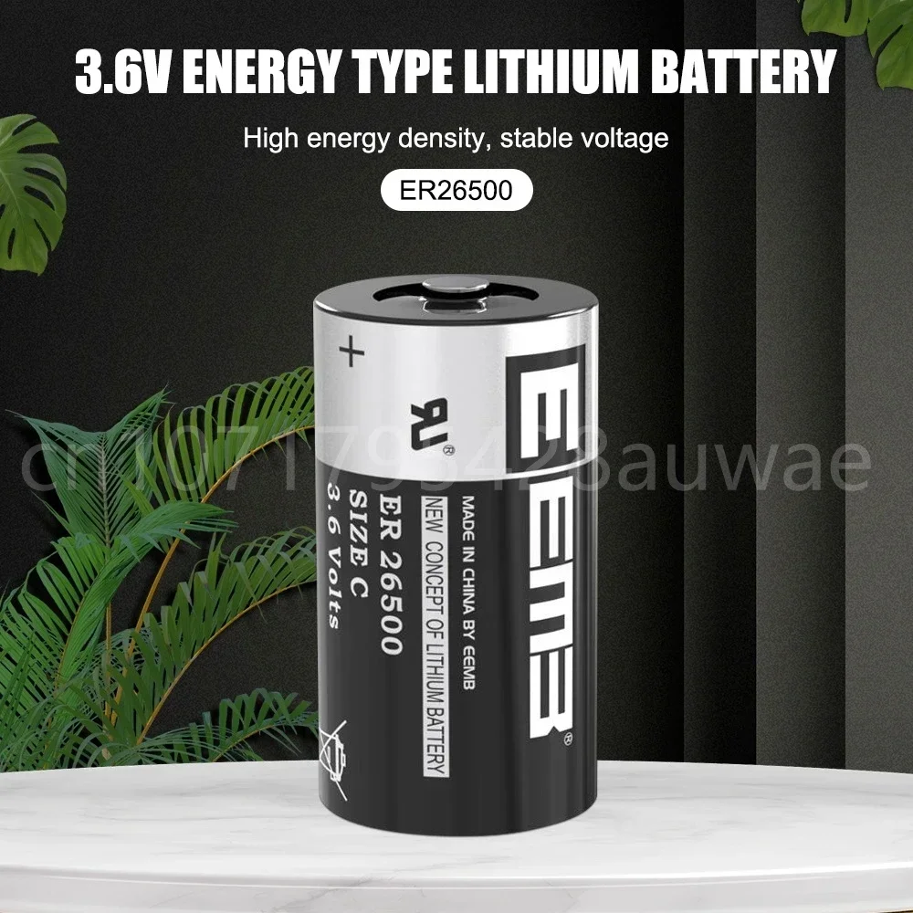 4PCS 3.6V 26500 C Size Batteries 9000mAh ER26500 Lithium Battery Non-rechargeable for Water/Gas Meter Window Sensor Home Monitor 2