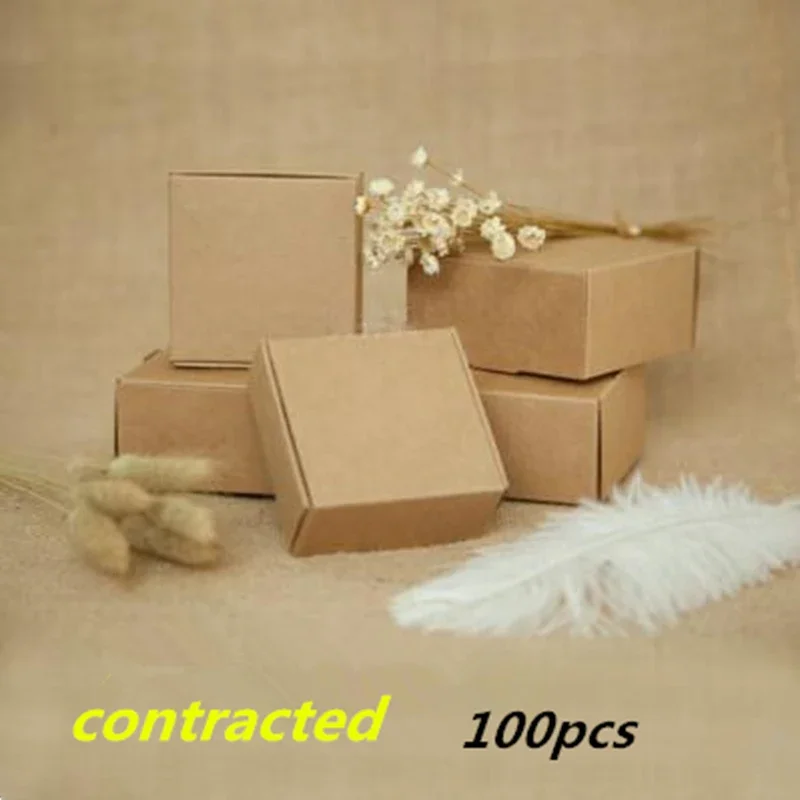 100pcs/Lot White Cardboard Paper Box Craft Small Gifts Packaging Handmade  Soap Kraft Paper Boxes Carton for DIY Party Supplies - AliExpress