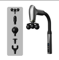 Smart Electric Fascia Gun Rechargeable Handle Bent Long Handle Muscle Relaxation Massager Home Back Muscle Relief Christmas Gift