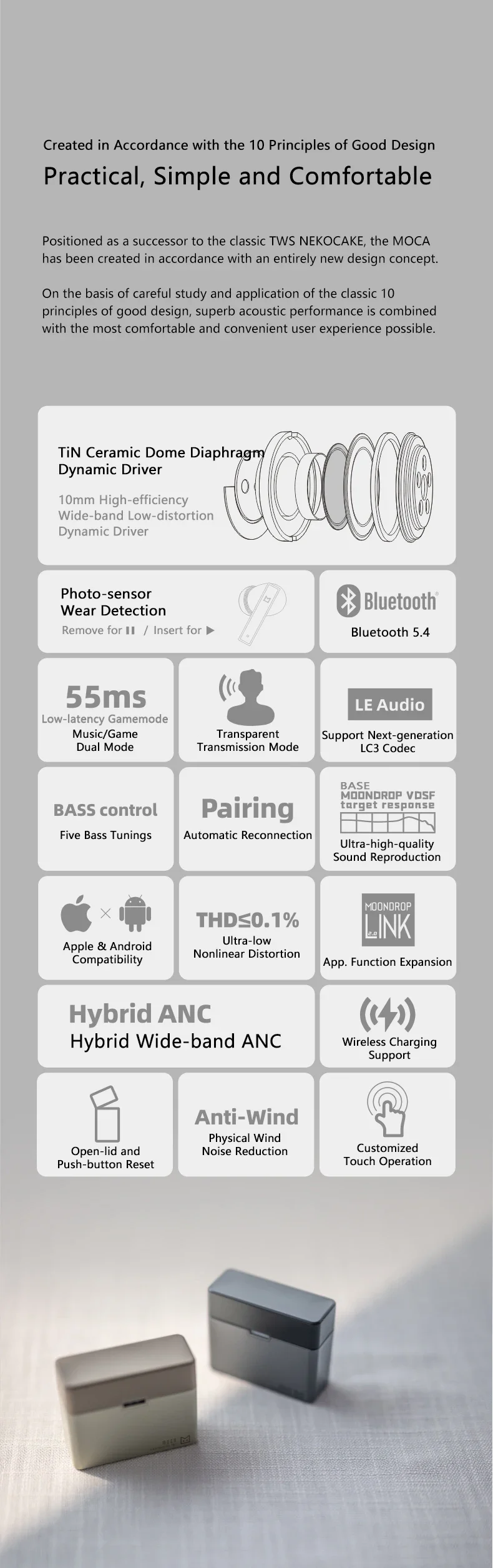 Moondrop MOCA True Wireless Earbuds description image 2