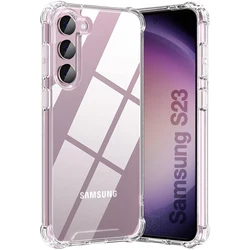 Shockproof Clear Silicone Soft Cover Case for Transparent (For Galaxy S21)