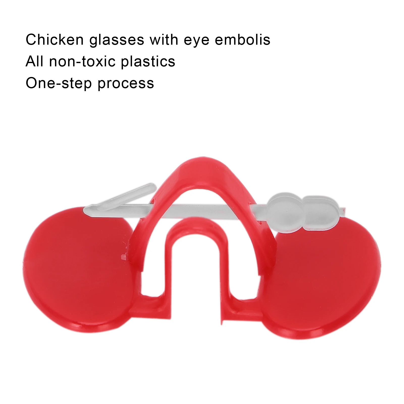 100pcs Chicken Peeper AntiPecking Chicken Goggle With Eye Emboli For Small Chicken(Double Beam )