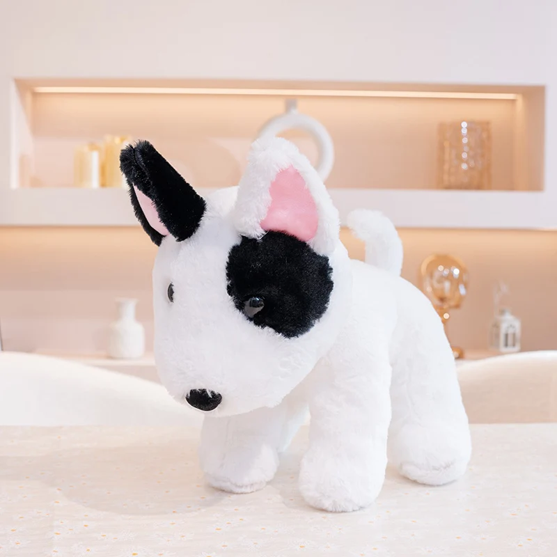 Soft Cute Bulldog Plush Toy Simulation Animal Dog Stuffed Puppy Doll Kawaii Room Decor Christmas Birthday Gift for Kids Girls