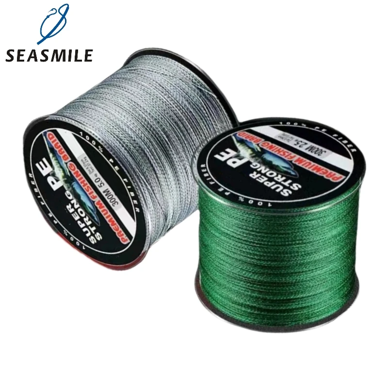 

Seasmile 300M PE Braided Fishing Line 4 Strands Super Strong Multifilament Sea Fishing Line 10LB-80LB Carp Line Trout Line