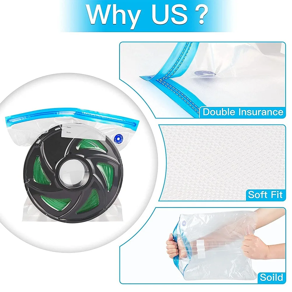 Bolsa de Vácuo do Armazenamento do Filamento para as Peças da Impressora 3d Umidade Resistente Pla Abs Tpu Secador do Filamento Mantém a Segurança 30 Bolsas - Imagem 5