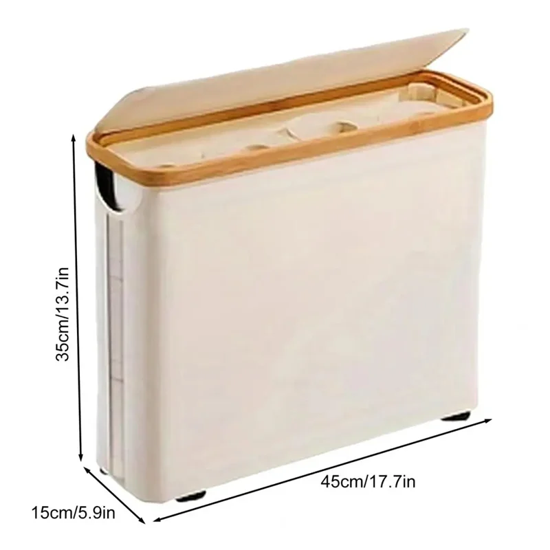 Hot Selling-Toilet Paper Storage Basket With Lid Large Capacity Breathable Collapsibles Design Toilet Paper Holder Dispenser,Toi