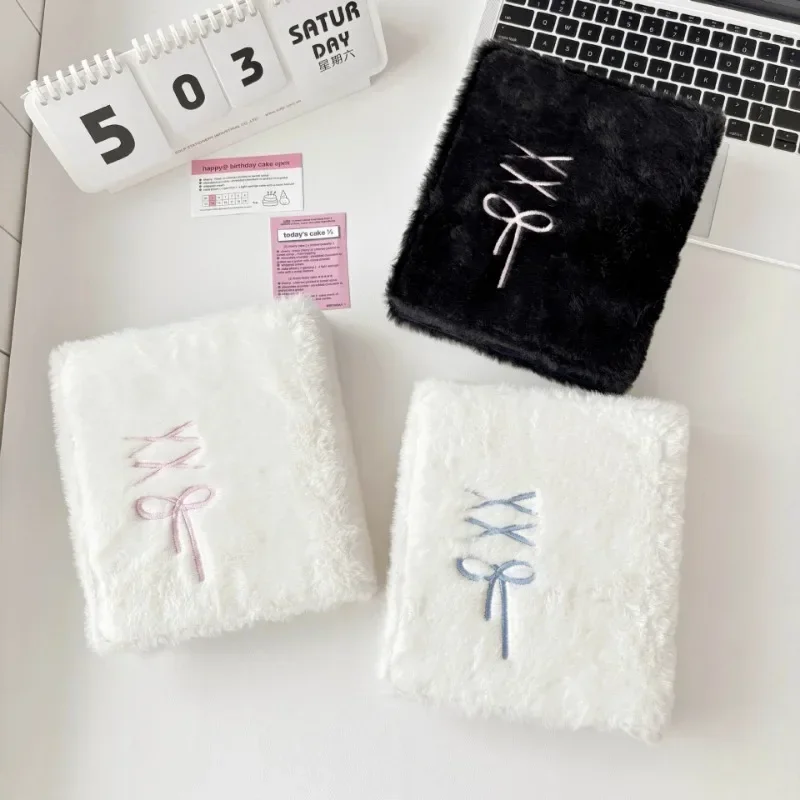 A6 Cartoon Plush Cover Binder Photocards INS Girl Korean Cute Photo Album Idol PhotoCard Holder Collect Book School Stationery 5