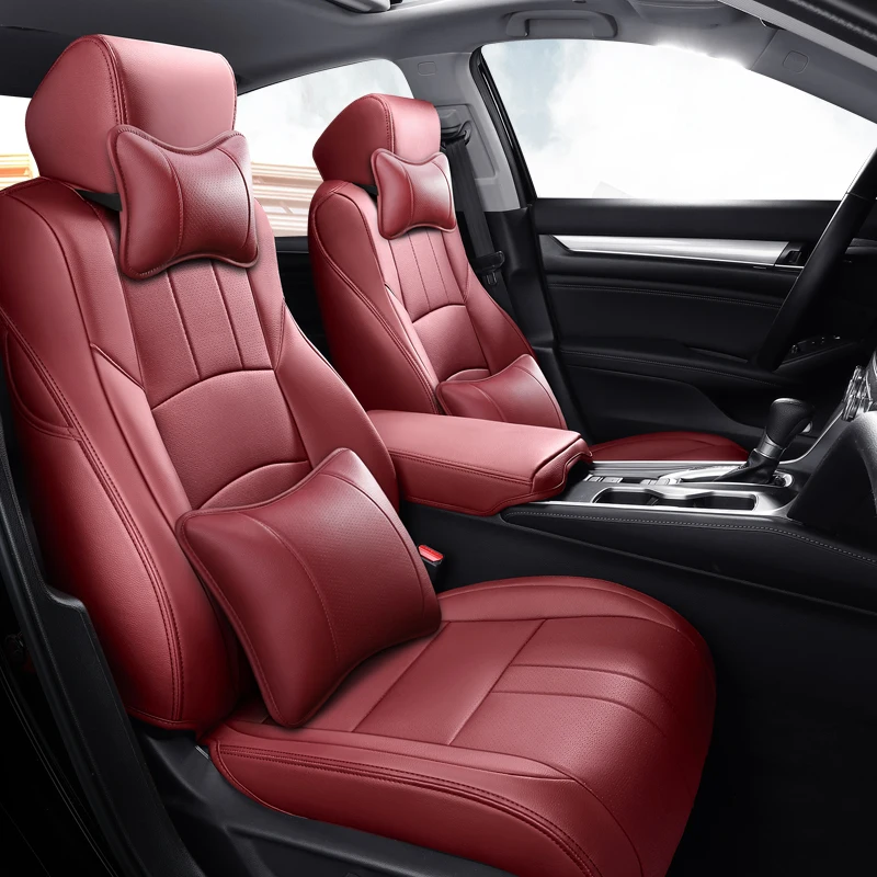 

Custom Fit Car Seat Covers For Honda Accord 2018 - 2022 Waterproof 10th generation Leatherette Protective Seat Cushion Sets