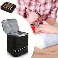 Cross-border large-capacity cosmetic bag, high-end PVC portable women's bag, nail polish storage bag, manicure tote bag, bag. 3