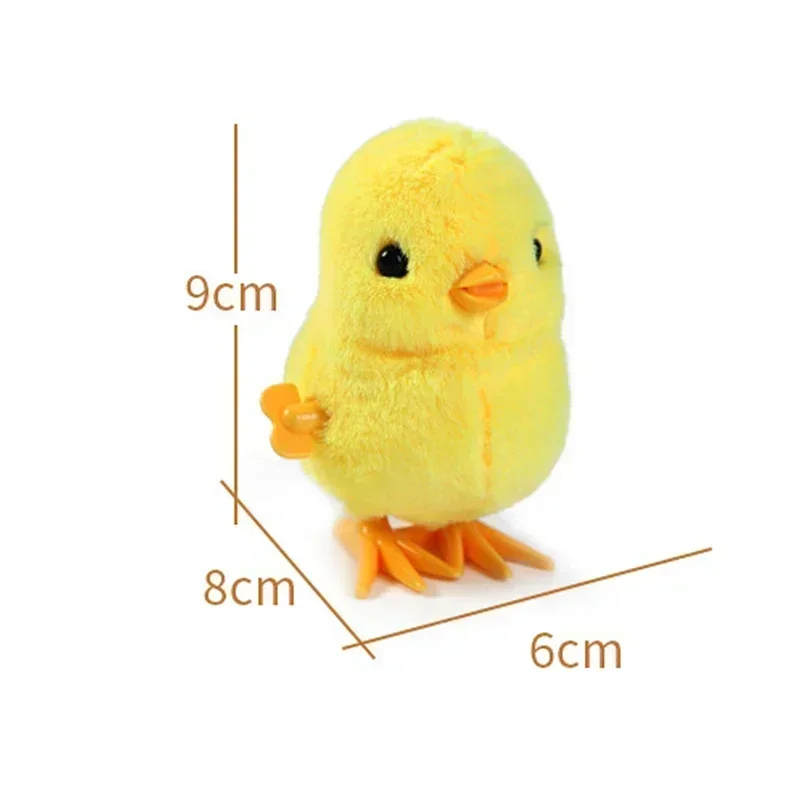 1pcs Cute Wind Up Chick Plush Animals Toy Kids Boy Girl Stuffed Animals Chick Clockwork Walking Toys Children Fun Gifts