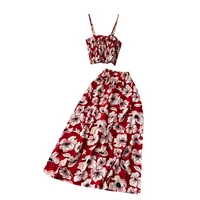 Beach Vaion Floral ter Top And Skirt Set Women's Sexy Crop Top Skirt Two Piece Set Summer 2023 Faion Trend - Image 5
