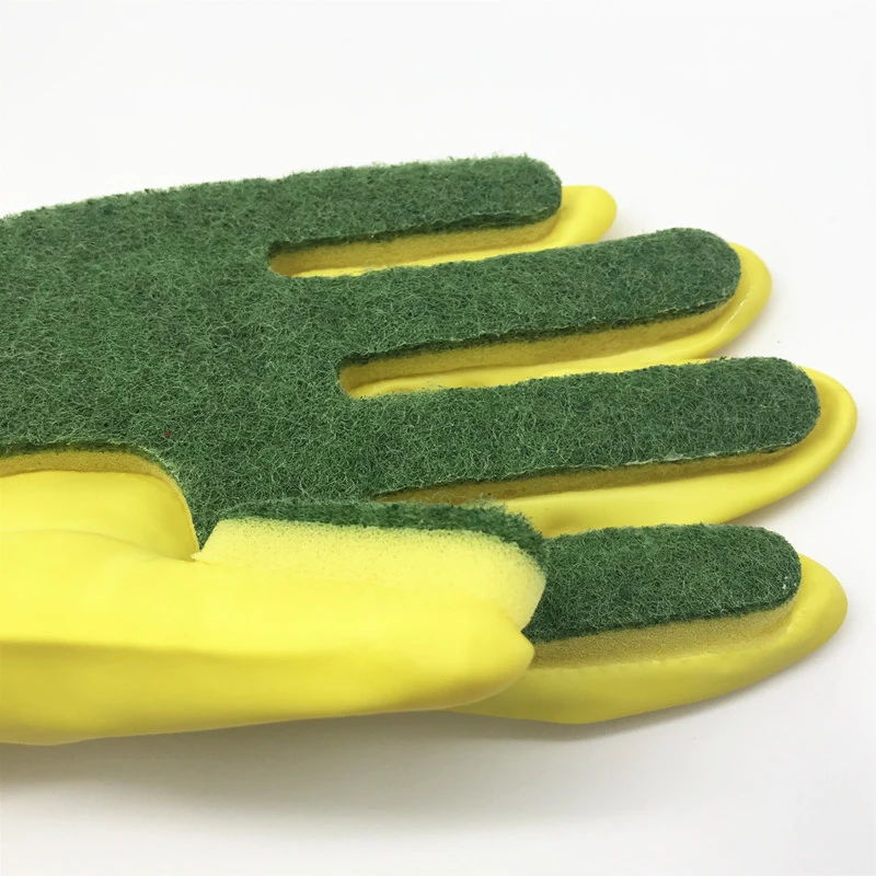 Magic Rubber Silicone Dish Washing Gloves Kitchen Sponge for washing Household Latex