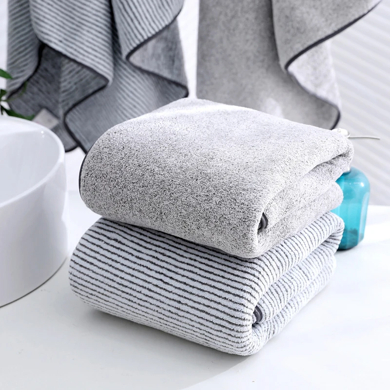 Grade 5A Antibacterial Bath Towel Bamboo Charcoal Fiber Towel Thickened Bath Towels for The Body for Gym Sports Shower Robe 4