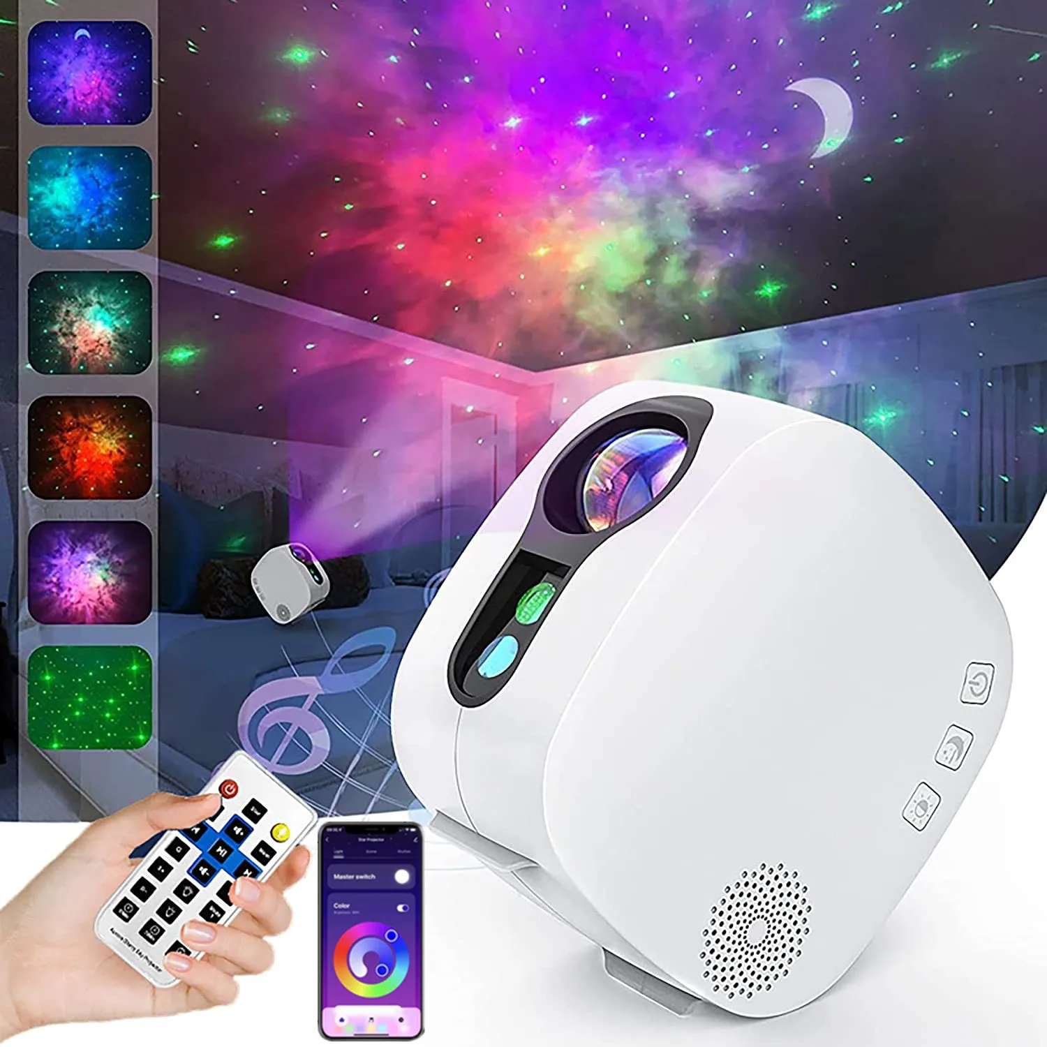 Sternprojektor mit Fernbedienung - Bluetooth Starry Sky