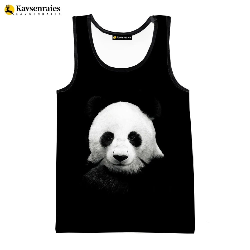 

Майка без рукавов для мужчин и женщин, Повседневная рубашка с 3D-принтом панды, уличная одежда в стиле хип-хоп, топ оверсайз, лето 2023